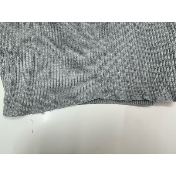 Hollister Womens Sweater Size Unknown Gray Ribbed Long Sleeve Cropped - Picture 2 of 11